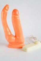Anal Vajinal Yumuşak Çatal Realistik Penis