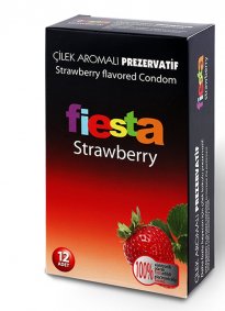 Fiesta Strawberry Çilekli Aromalı Prezervatif