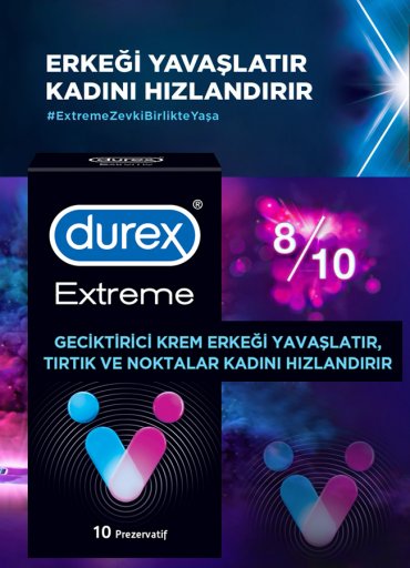 Geciktirici Etkili Durex Extreme 10lu Prezervatif