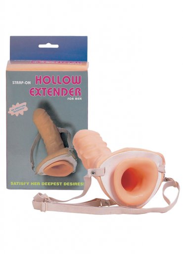 Hollow Extender Belden Bağlamalı Titreşimli Penis