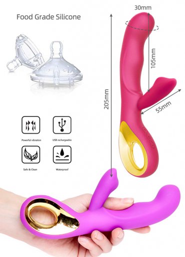 G-Spot Rabbitli Klitoris Usb Şarjlı Orgazm Vibratörü