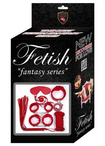 Kırmızı Fetish Fantezi Seri Set