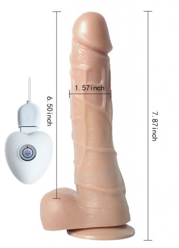 Oynar Başlı Şarjlı Realistik Vibratör Penis