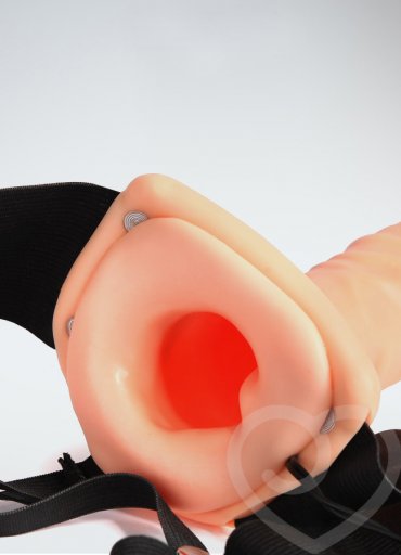 Robotic Ten Rengi Titreşimli İçi Boş Belden Bağlamalı Penis