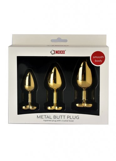 Anal Plug Metal Altın Renk 3lü Set
