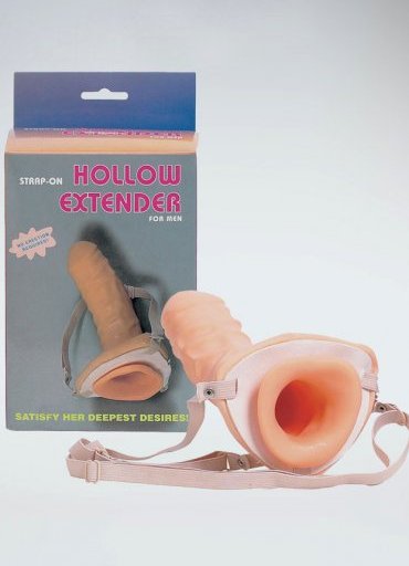 Hollow Extender Belden Bağlamalı Titreşimli Penis