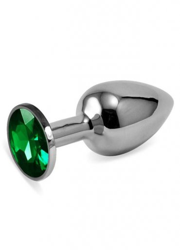 Küçük boy metal anal plug Yeşil