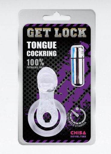 Get Lock Titreşimli Dilli Penis Halkası
