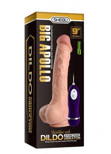 Esnek Ultra Soft 25 Cm Titreşimli Realistik Penis Dildo