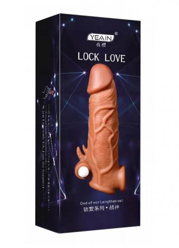 Lock Love 17 Cm Titreşimli Penis Büyütme Kılıfı